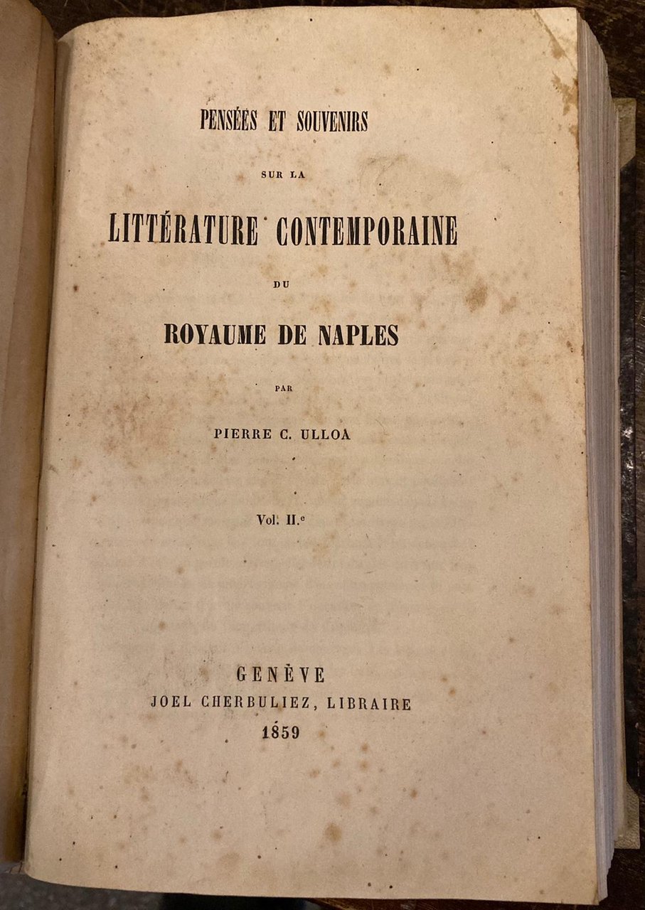 Pensées et souvenirs sur la littérature contemporaine du Royaume de …