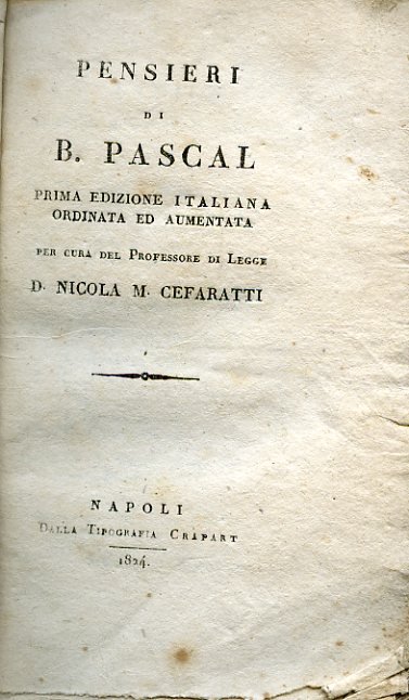 Pensieri. Prima edizione italiana ordinata ed aumentata per cura del … | Immagine Gallery 2