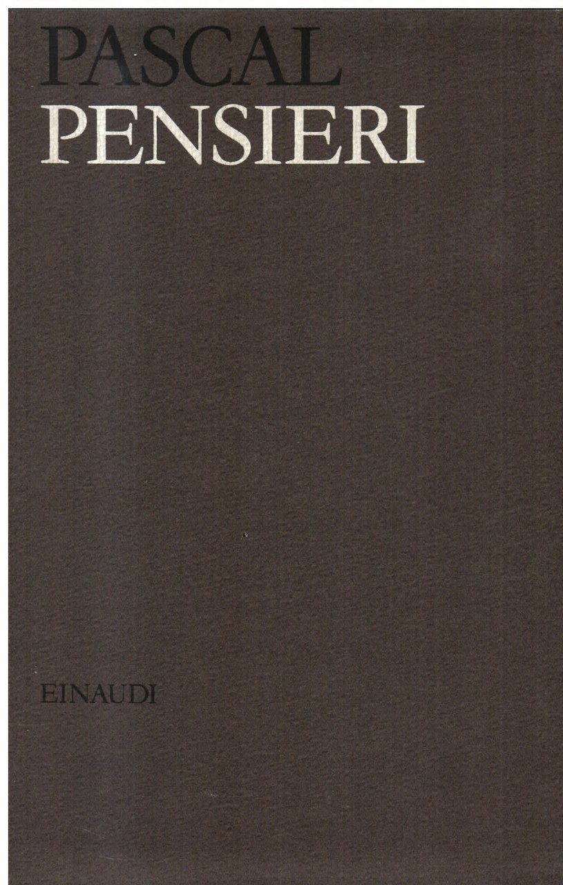 Pensieri. Traduzione, introduzione e note di Paolo Serini