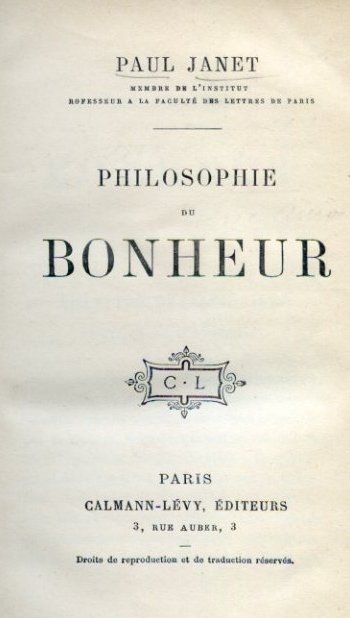 Philosophie du Bonheur