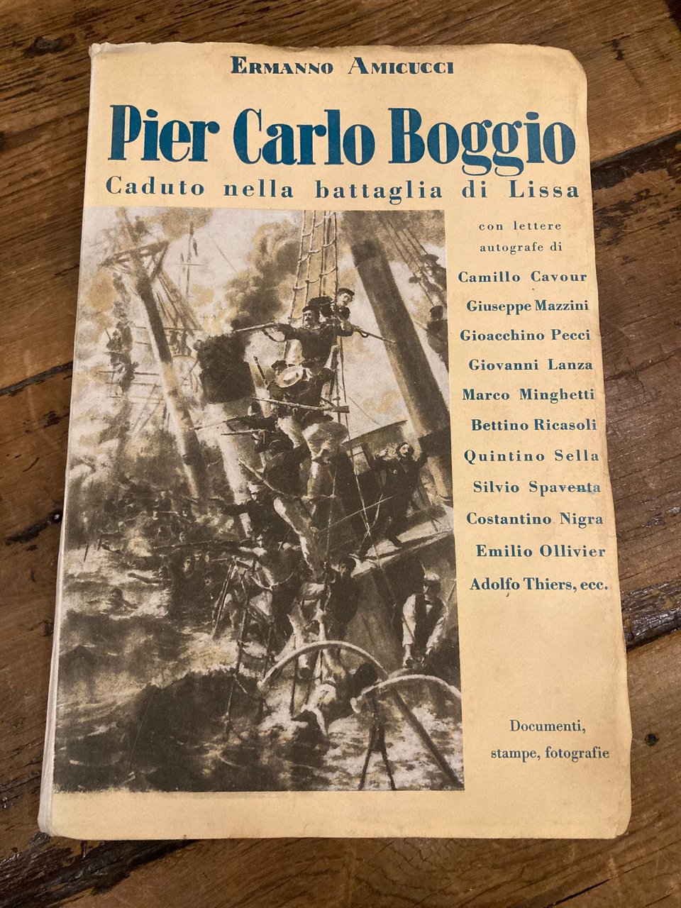 Pier Carlo Boggio caduto nella Battaglia di Lissa Con lettere …