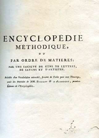 Planches de l' Encyclopédie Methodique. Nouvelle édition enrichie de remarques …