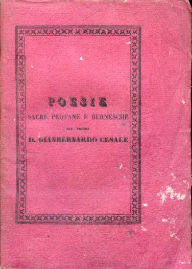 Poesie sacre profane e bernesche