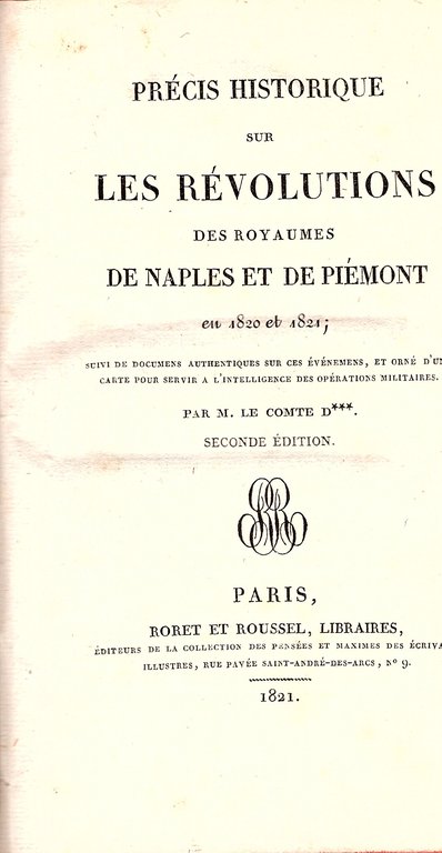 Précis historique sur les dernières révolutions des royaumes de Naples …