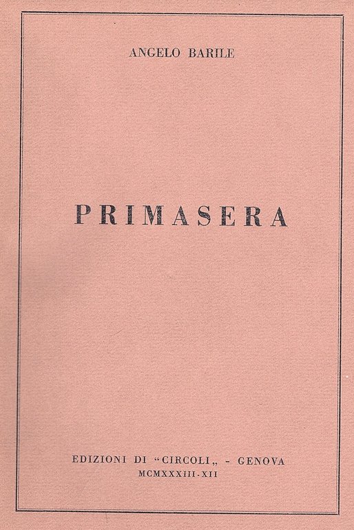 Primasera (1930-1933)