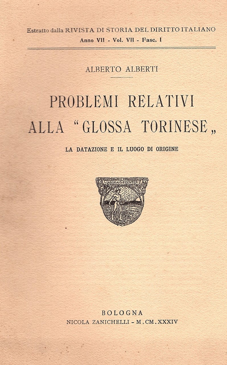 Problemi relativi alla 'glossa torinese'. La datazione e il luogo …