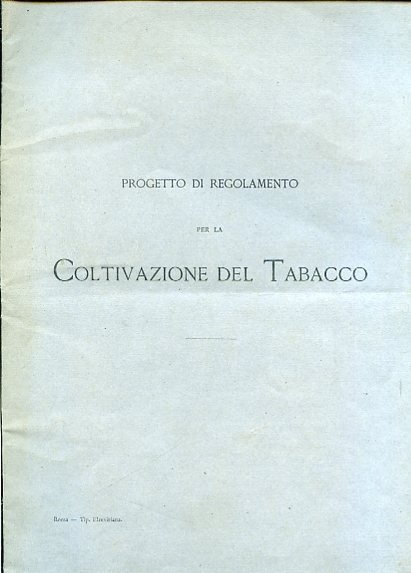 Progetto di regolamento per la coltivazione del tabacco | Immagine principale