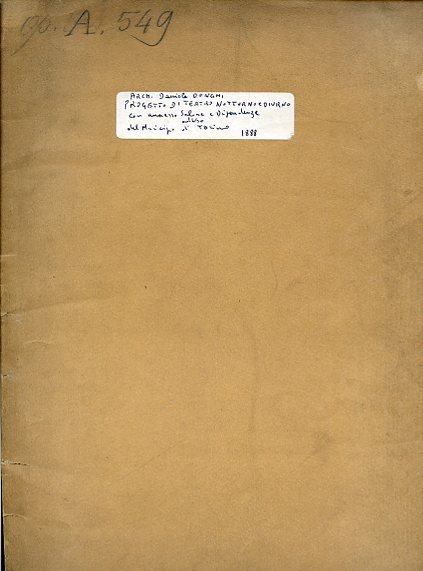 Progetto di teatro notturno e diurno con annesso salone e …