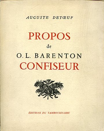 Propos de O. L. Barenton confiseur. Préface de Pierre Brisson | Immagine principale