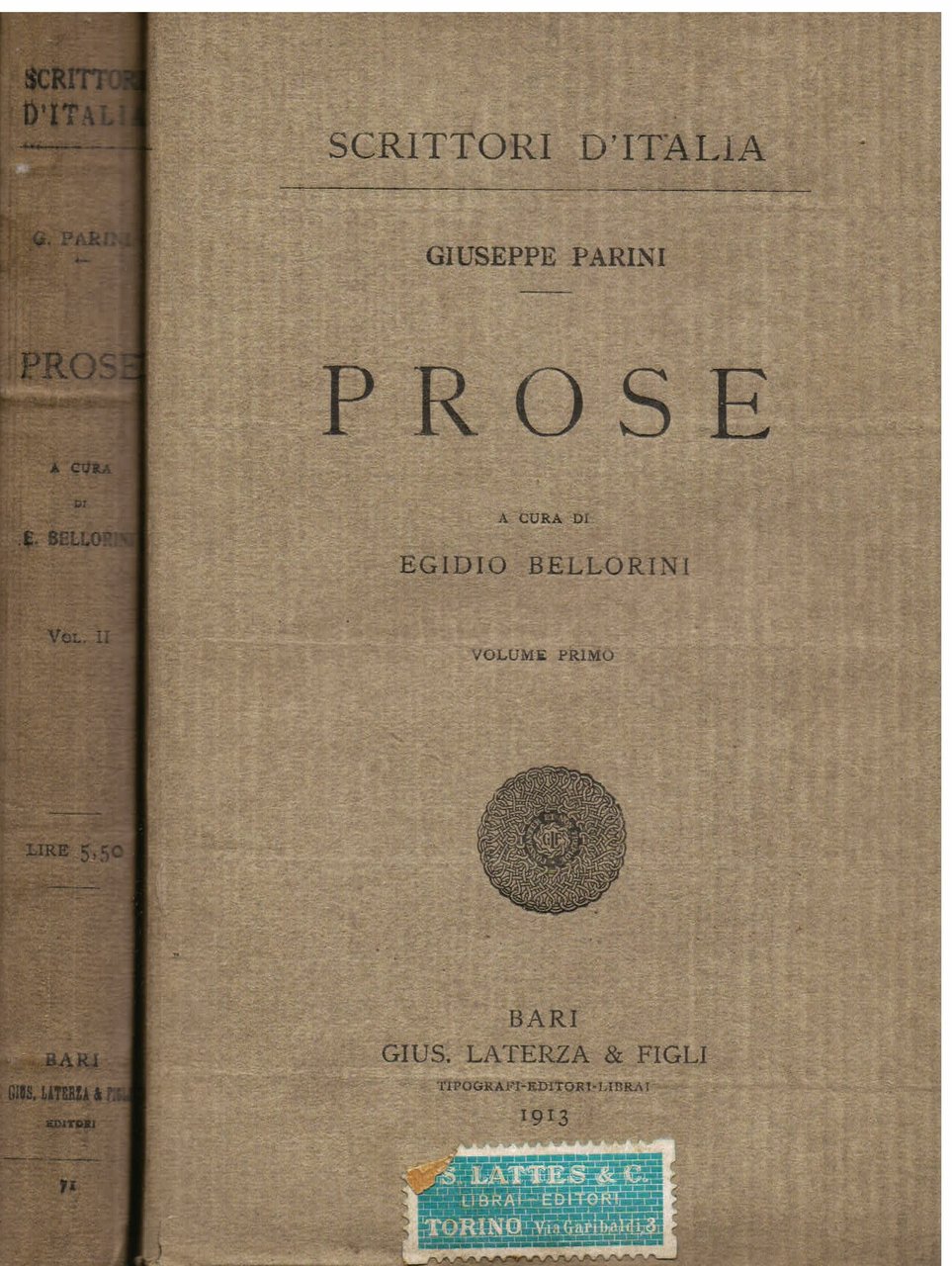 Prose. A cura di Egidio Bellorini