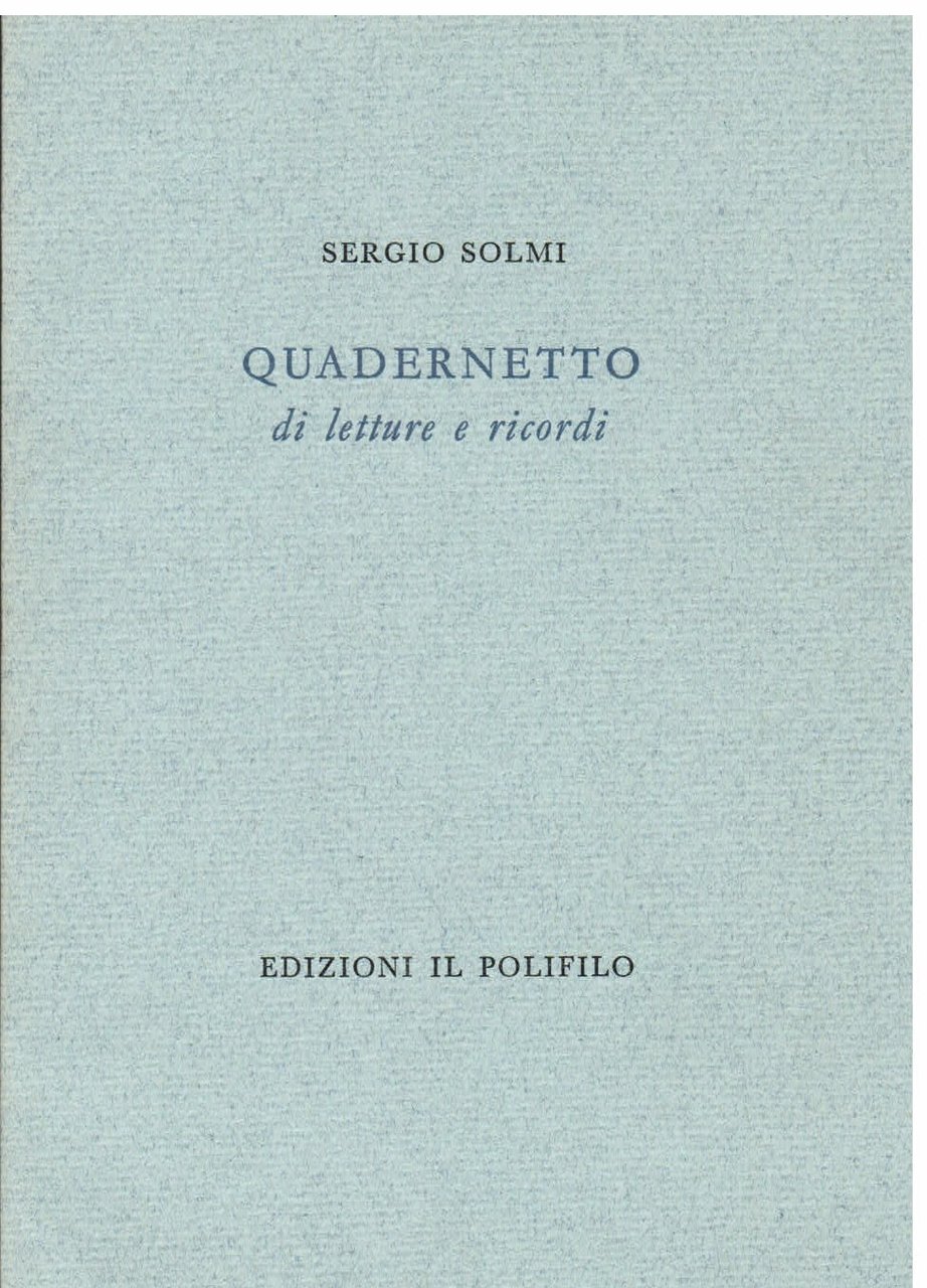 Quadernetto di letture e ricordi