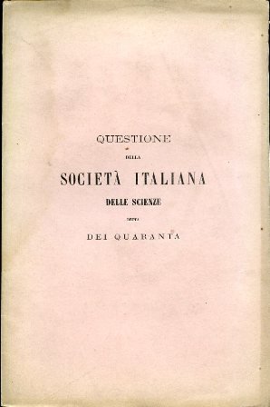 Questione della Società Italiana delle Scienze detta dei Quaranta