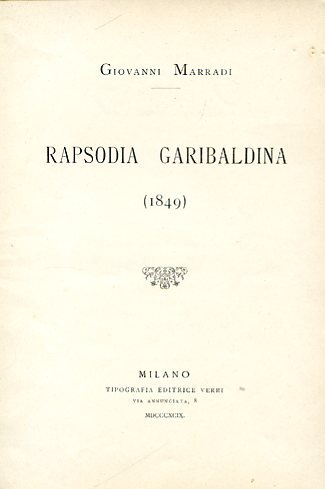 Rapsodia garibaldina (1849) | Immagine principale