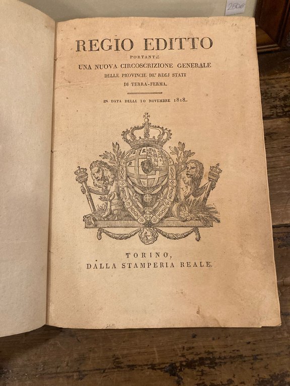 Regio editto portante una nuova circoscrizione generale delle provincie de … | Immagine Gallery 2