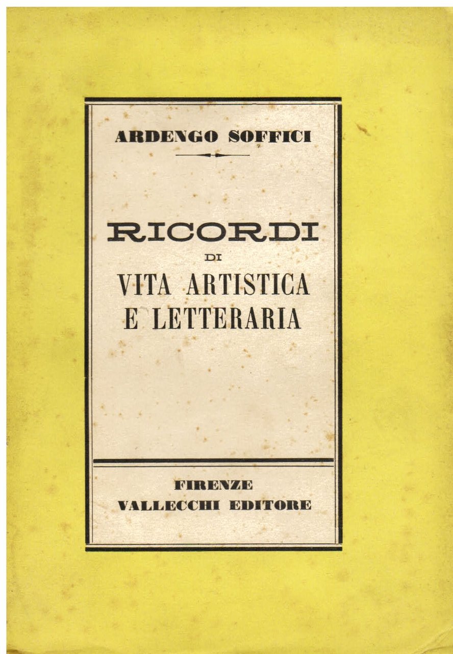 Ricordi di vita artistica e letteraria