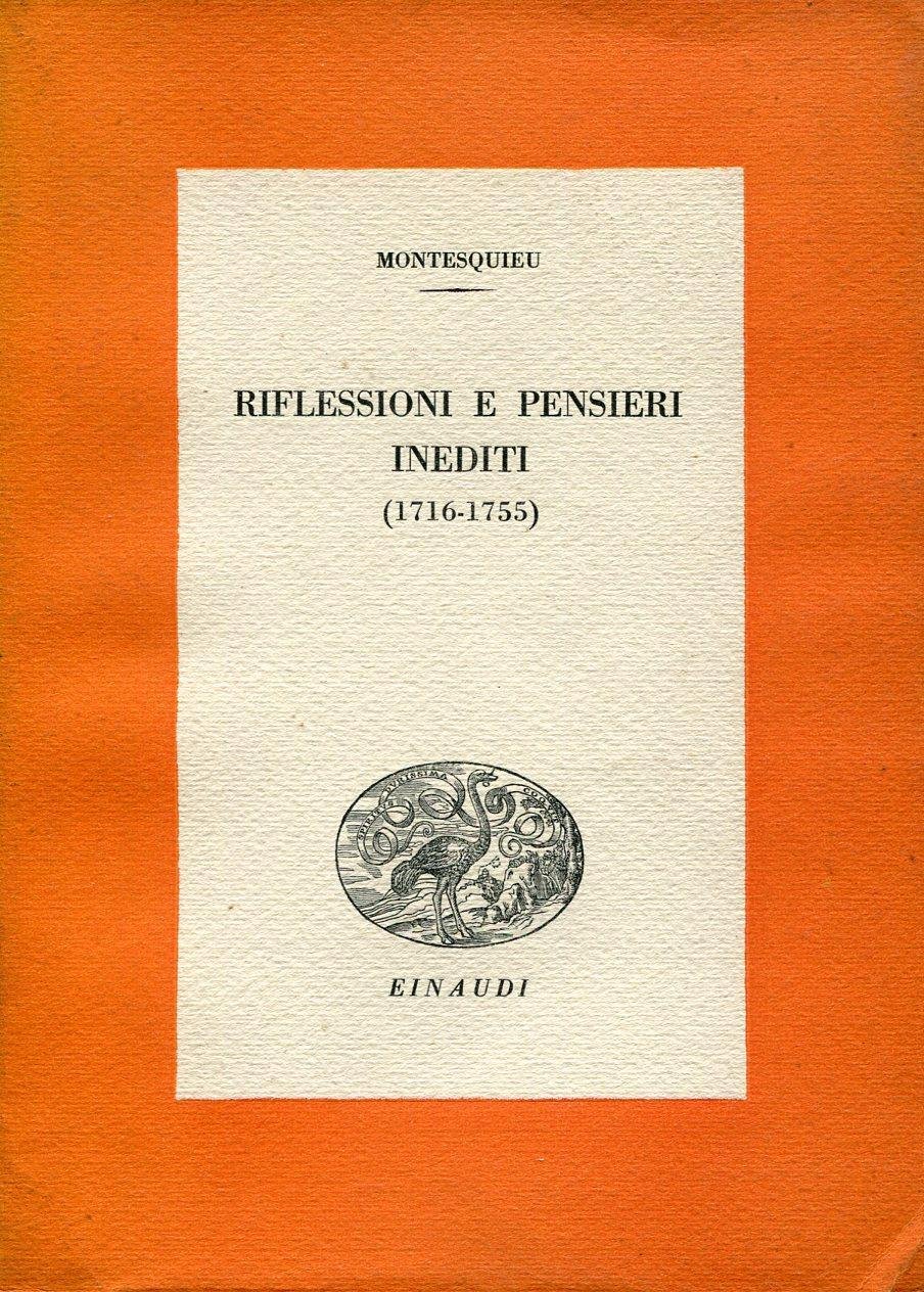 Riflessioni e pensieri inediti (1716-1755). Seconda edizione