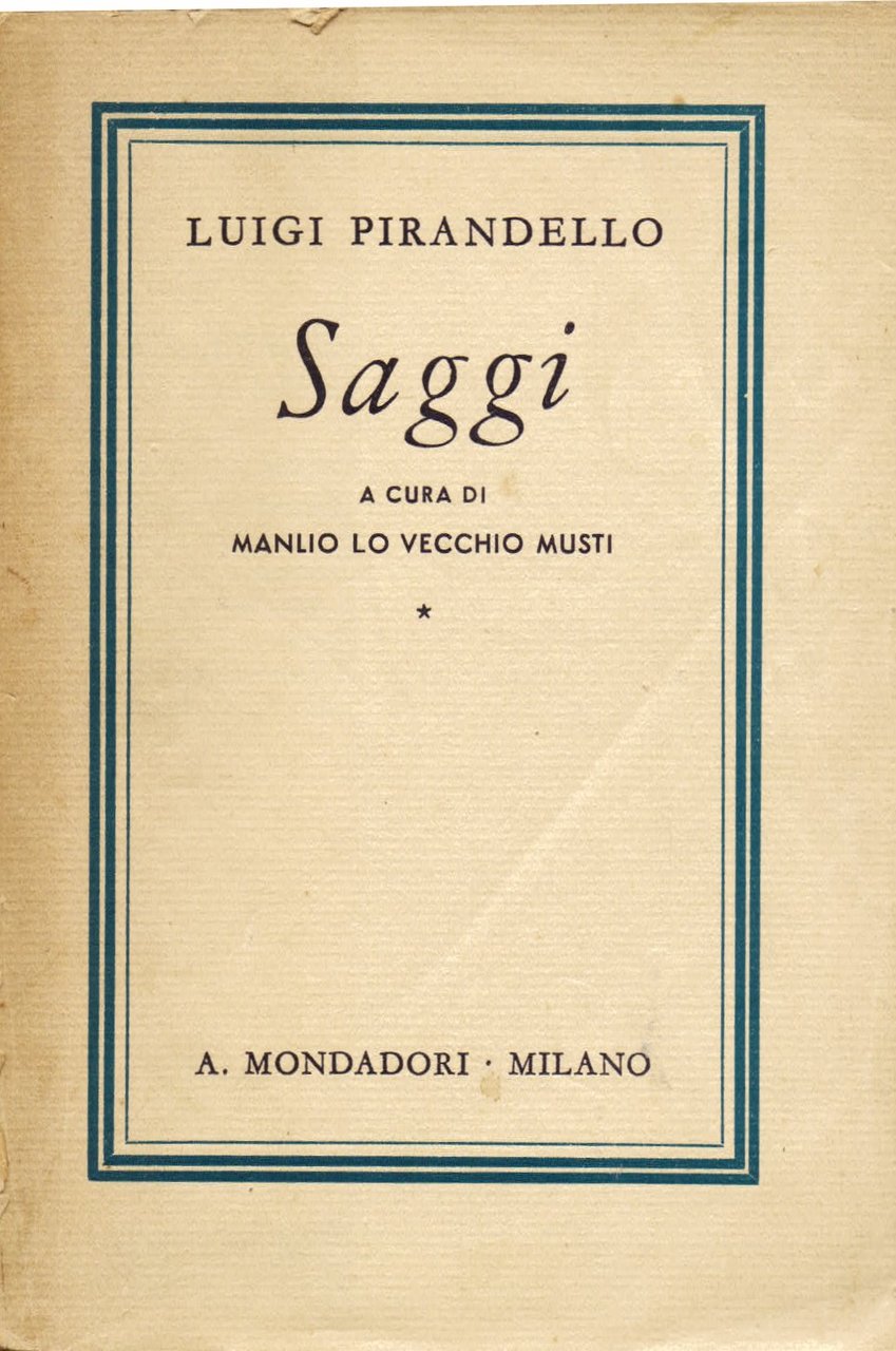 Saggi. A cura di Manlio Lo Vecchio Musti | Immagine principale