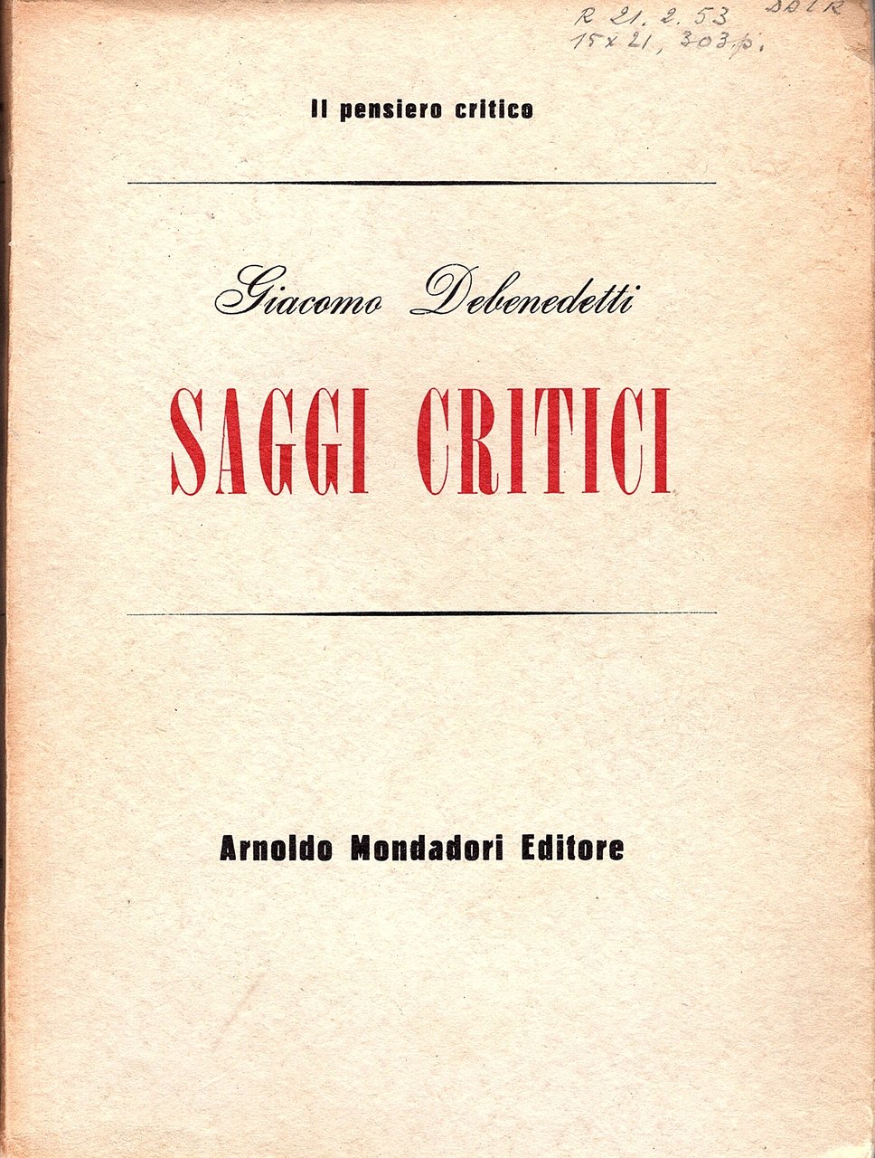 Saggi critici