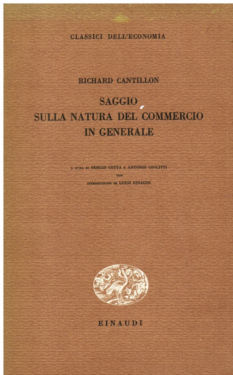 Saggio sulla natura del commercio in generale. A cura di …