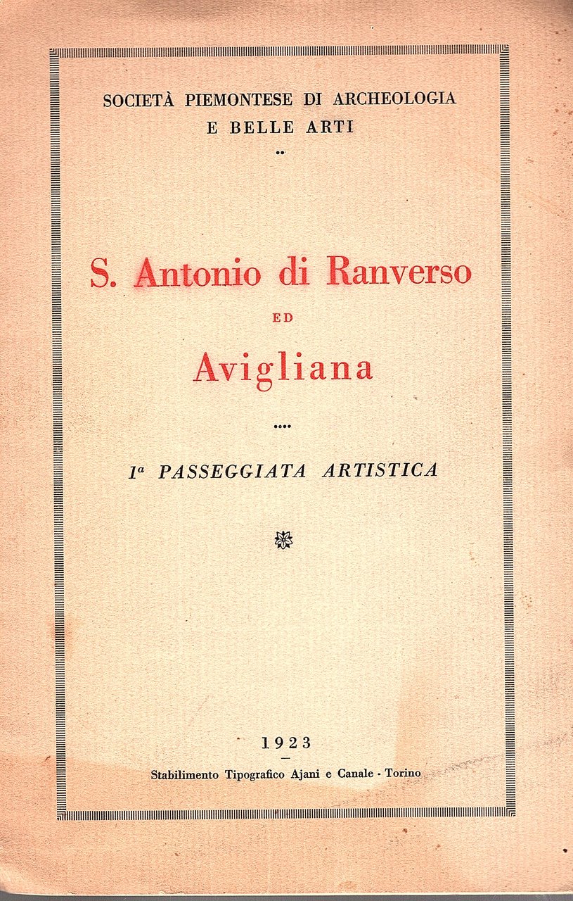 Sant' Antonio di Ranverso ed Avigliana. 1a passeggiata artistica