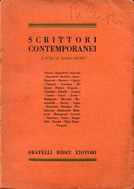 Scrittori contemporanei. A cura di Mario Gromo