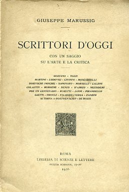 Scrittori d'oggi. Con un saggio su L'arte e la critica. … | Immagine principale