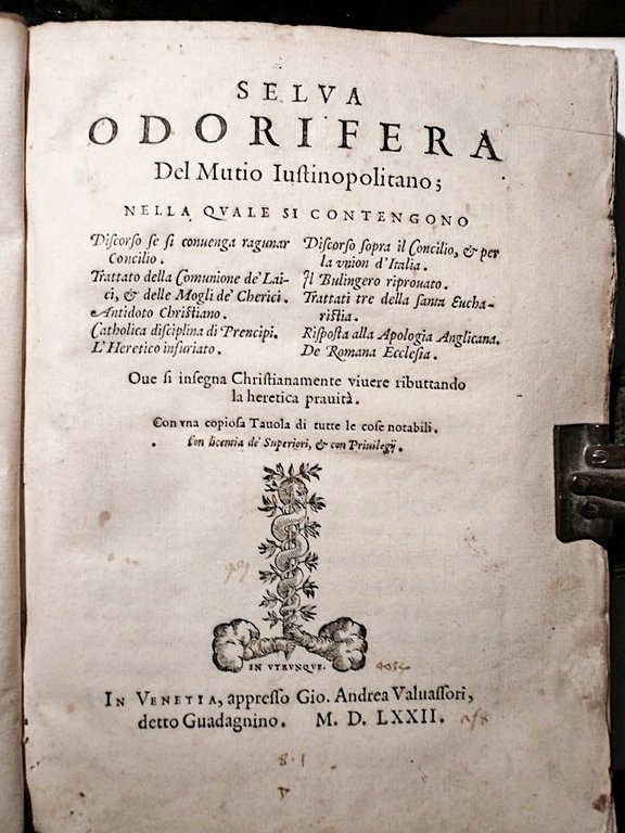 Selva odorifera del Mutio Iustinopolitano; nella quale si contengono Discorso … | Immagine Gallery 1