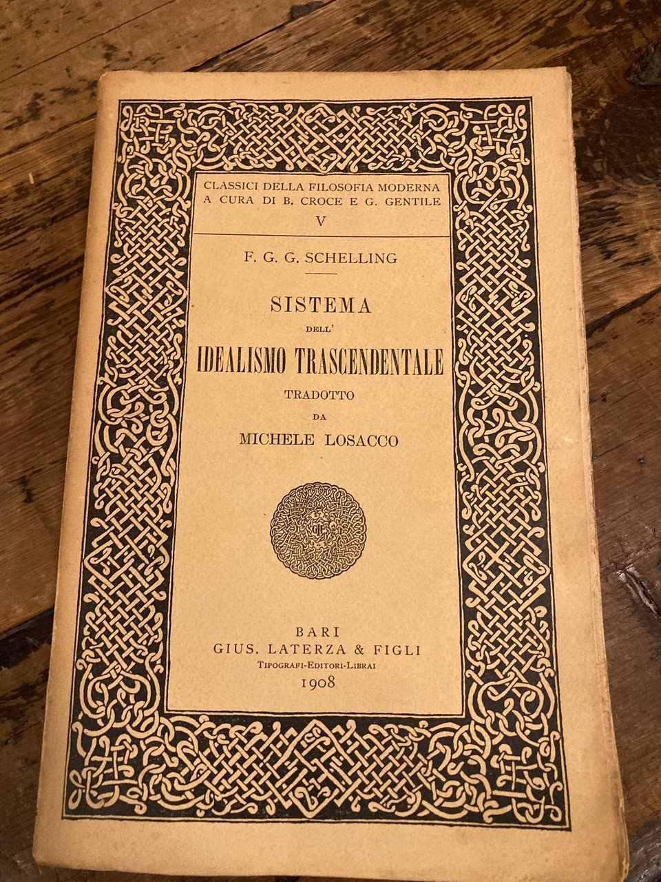 Sistema dell' Idealismo Trascendentale. Tradotto da Michele Losacco