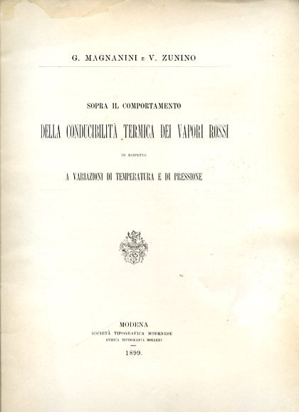 Sopra il comportamento della conducibilità termica dei vapori rossi in … | Immagine principale