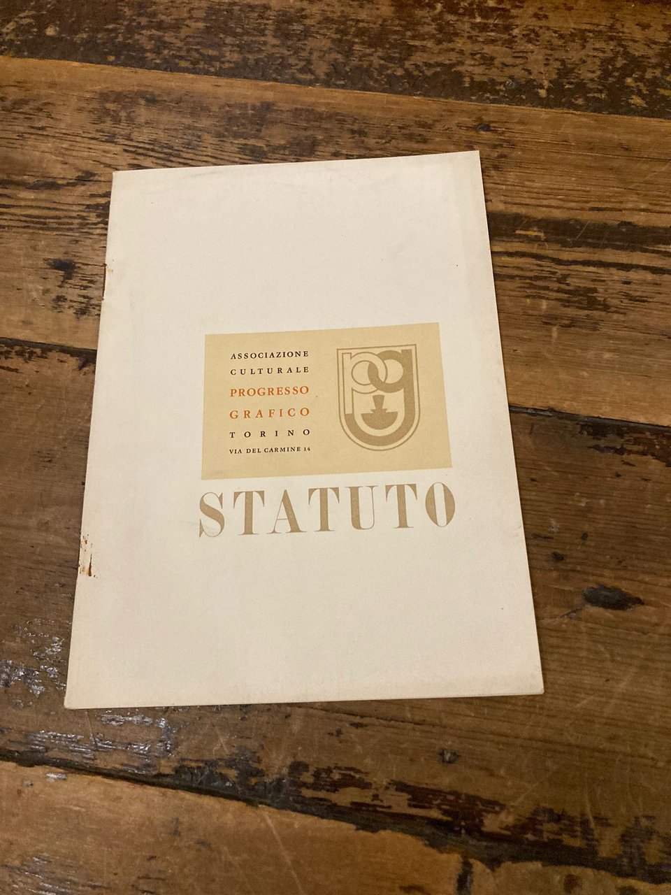 Statuto Associazione Culturale Progresso Grafico