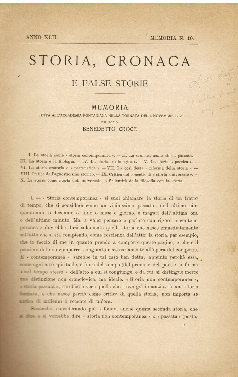 Storia, cronaca e false storie. Memoria letta all' Accademia Pontaniana …