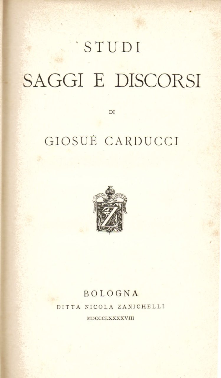 Studi saggi e discorsi