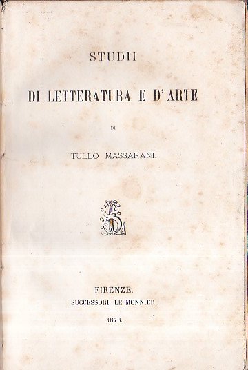 Studii di letteratura e d' arte | Immagine principale