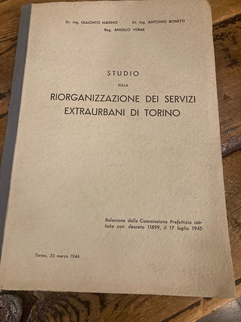 Studio sulla riorganizzazione dei servizi extraurbani di Torino. Relazione della …