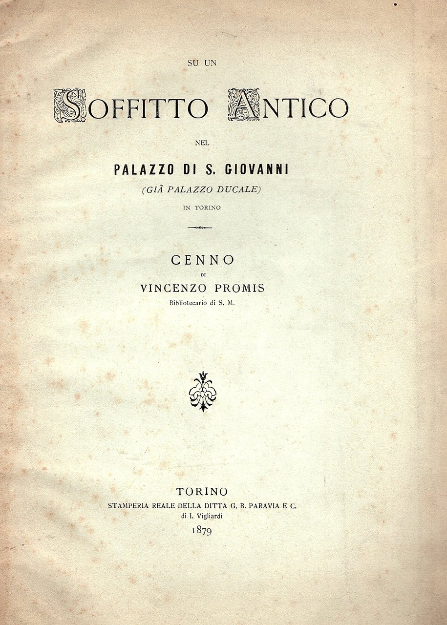 Su un soffitto antico nel Palazzo di S. Giovanni (già …