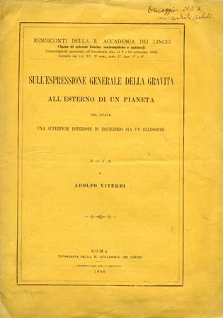 Sull'espressione generale della gravità all'esterno di un pianeta del quale …