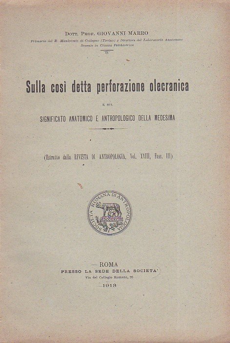 Sulla così detta perforazione olecranica e sul significato anatomico e …