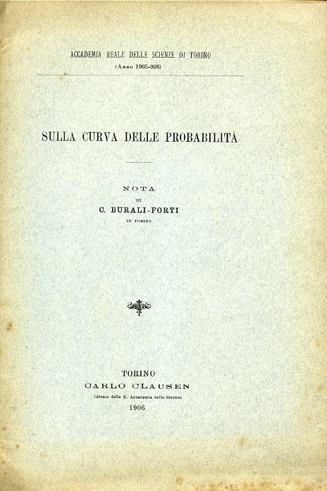 Sulla curva delle probabilità. Nota