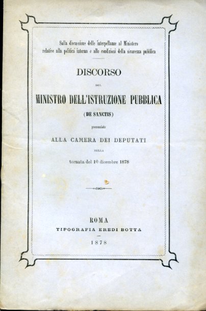 Sulla discussione delle interpellanze al Ministero relative alla politica interna …