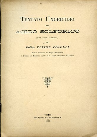 Tentato uxoricidio per acido solforico