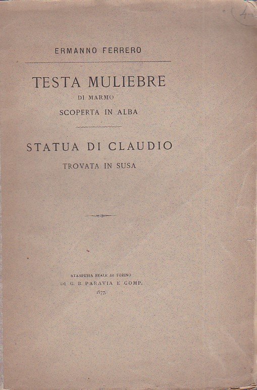 Testa muliebre di marmo scoperta in Alba - Statua di …