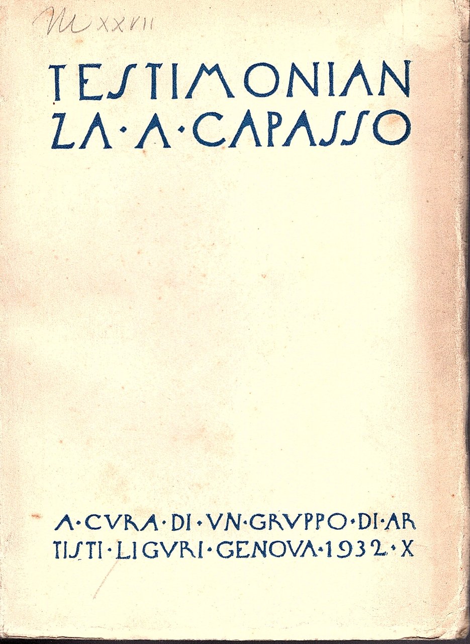 Testimonianza a Capasso. A cura di un gruppo di Artisti …