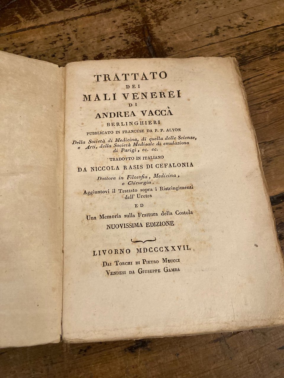 Trattato dei mali venerei. Tradotto in italiano da Niccola Raris … | Immagine principale