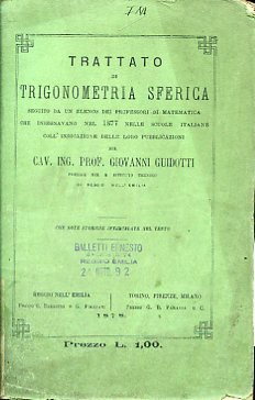 Trattato di trigonometria sferica seguito da un elenco dei professori …