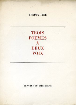 Trois poèmes a deux voix