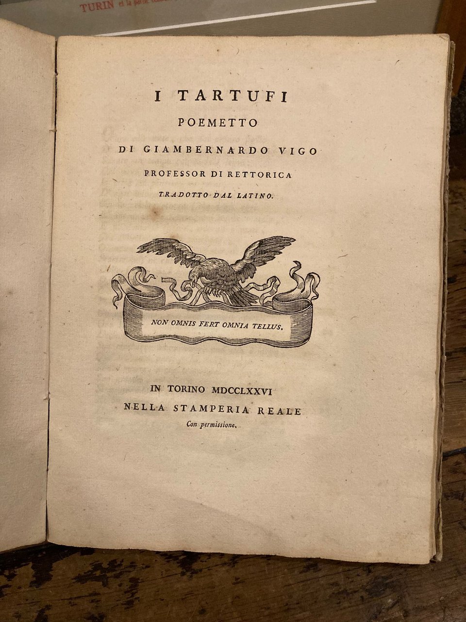 Tubera Terrae Carmen - I Tartufi. Poemetto tradotto dal latino