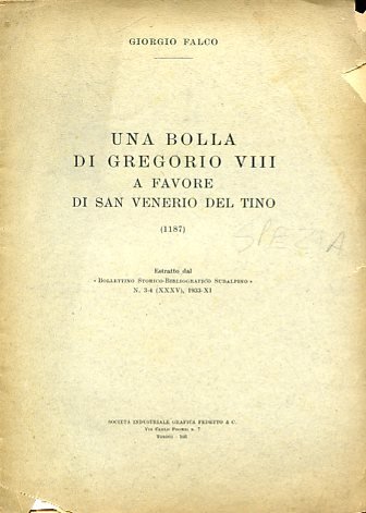 Una bolla di Gregorio VIII a favore di San Venerio …