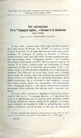Una convenzione fra la 'Compagnia Inglese' e Giovanni II di …
