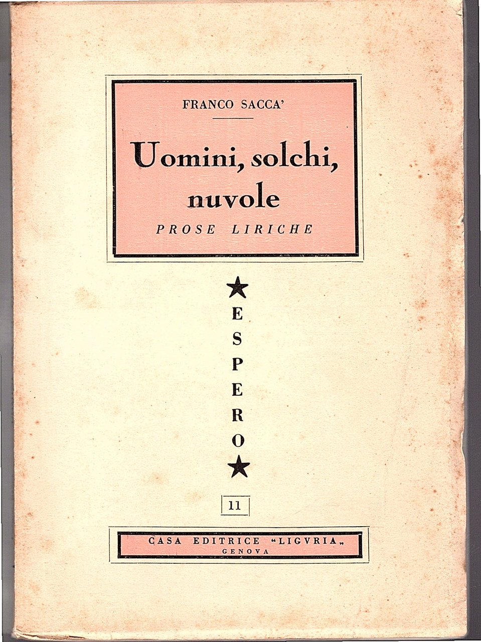 Uomini, solchi e nuvole. Prose liriche | Immagine principale