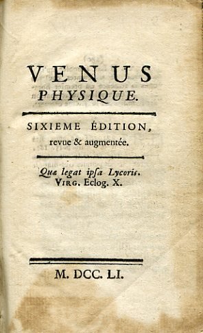 Venus Physique. Sixieme édition, revue & augmentée